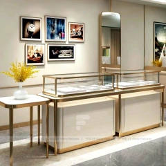Premium Beige Jewelry Showcase Cabinet Set