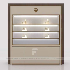 Premium Beige Jewelry Showcase Cabinet Set