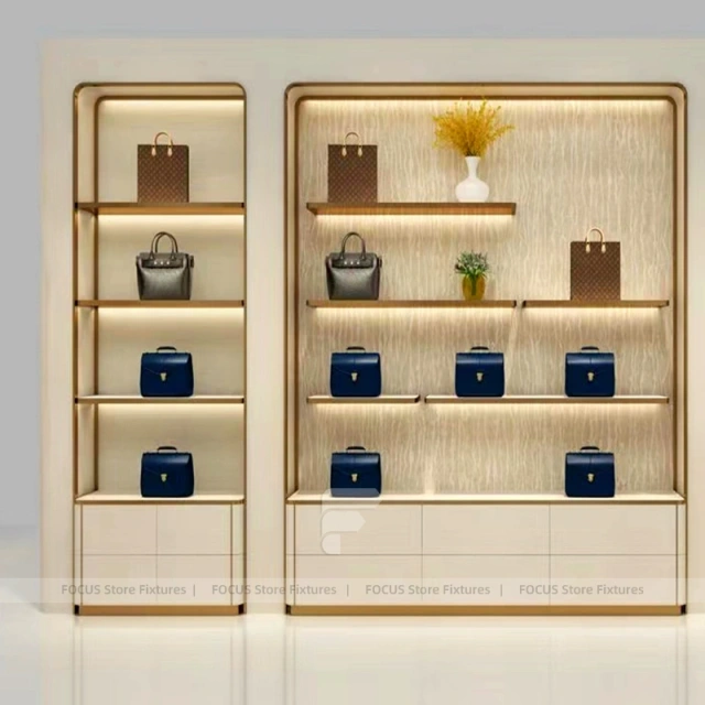 Premium Beige Jewelry Showcase Cabinet Set