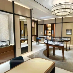 Premium Beige Jewelry Showcase Reception Desk