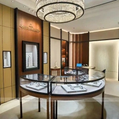 Premium Beige Jewelry Showcase Reception Desk