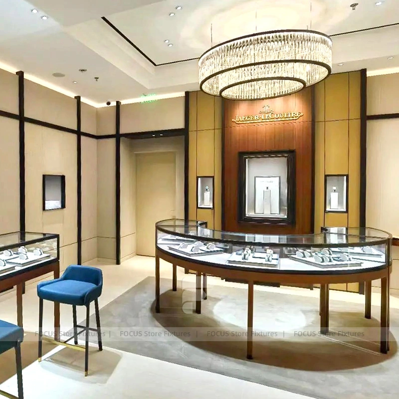 Premium Beige Jewelry Showcase Reception Desk