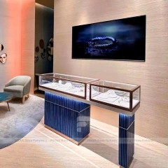 Premium Cream Jewelry Showcase Cabinet Set