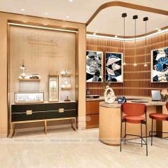 Premium Cream Jewelry Showcase Reception Desk