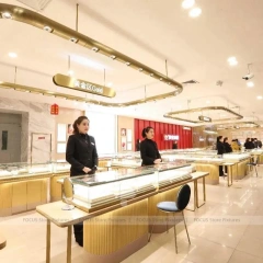 Premium Marble Accent Jewelry Reception Desk