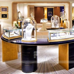 Premium Walnut Jewelry Reception Desk