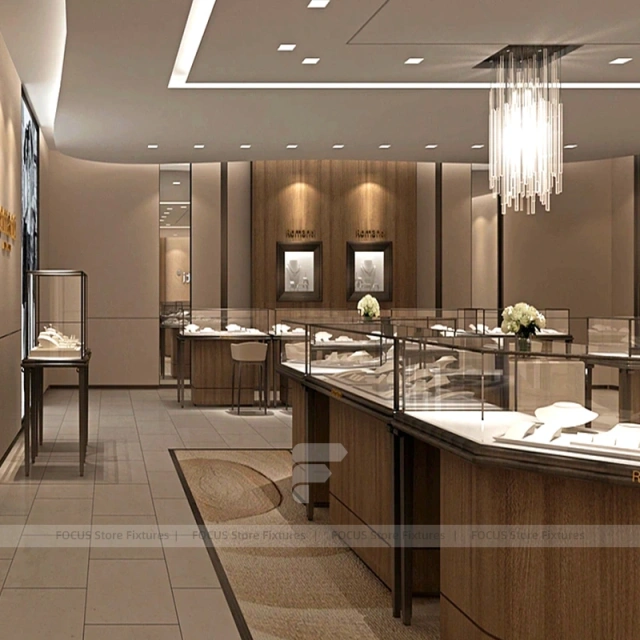 Premium White Jewelry Showcase Reception Desk