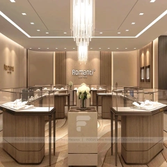 Premium White Jewelry Showcase Reception Desk