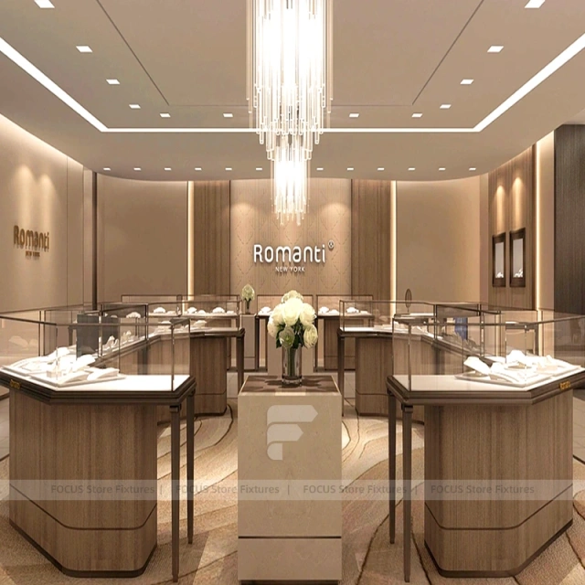 Premium White Jewelry Showcase Reception Desk
