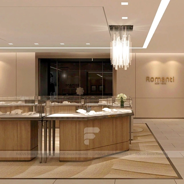 Premium White Jewelry Showcase Reception Desk
