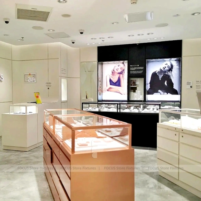 Refined Black Jewelry Display Table Showcase