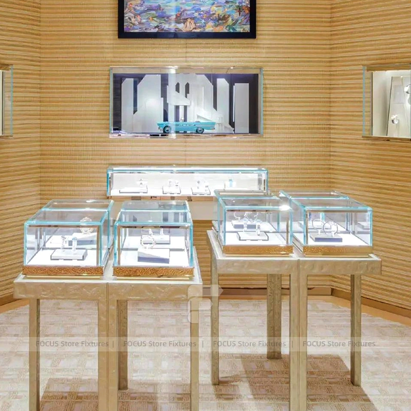Refined Marble Accent Jewelry Tower Display Set