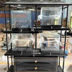 Refined Walnut Jewelry Display Showcase Set
