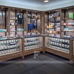 Rustic Retail Wall Shelving Display