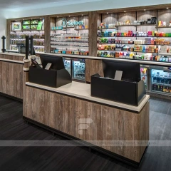 Rustic Retail Wall Shelving Display