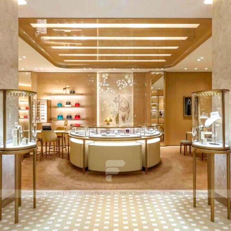Sophisticated Beige Jewelry Feature Wall Display