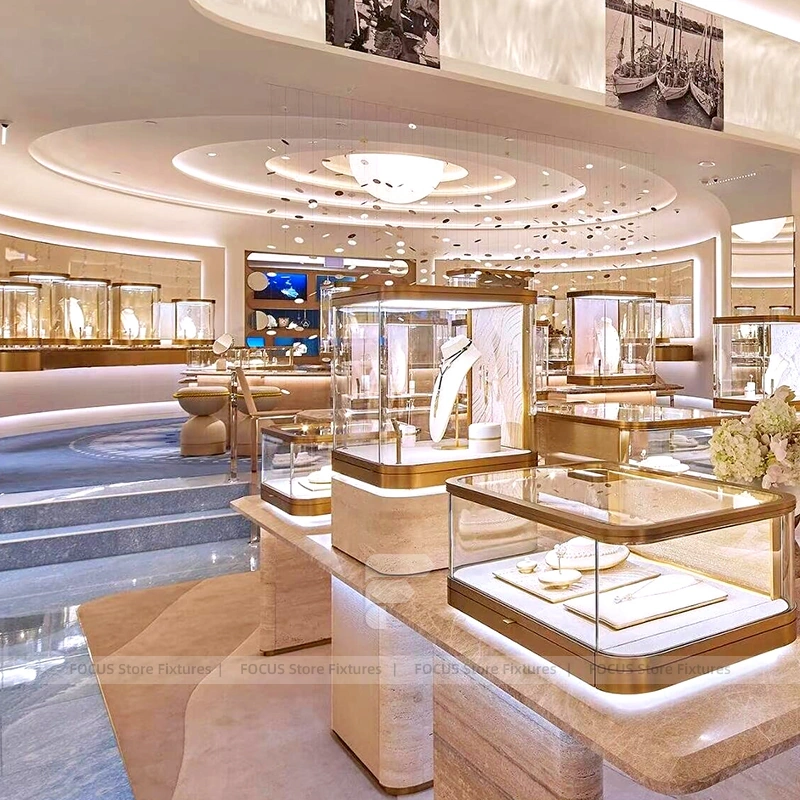Sophisticated Beige Jewelry Feature Wall Display