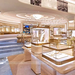 Sophisticated Beige Jewelry Feature Wall Display