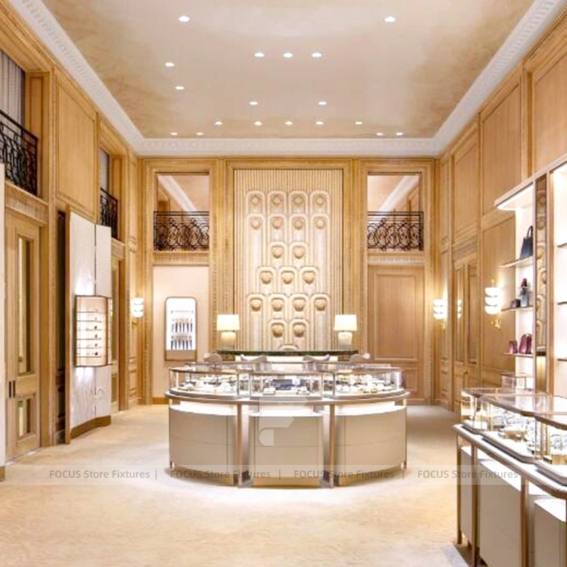 Sophisticated Beige Jewelry Feature Wall Display