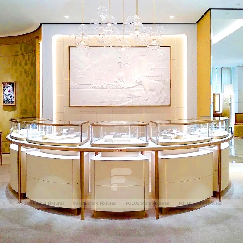 Sophisticated Beige Jewelry Feature Wall Display
