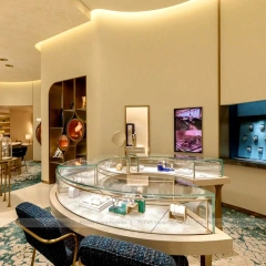 Sophisticated Beige Jewelry Island Showcase Set