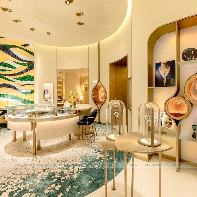 Sophisticated Beige Jewelry Island Showcase Set