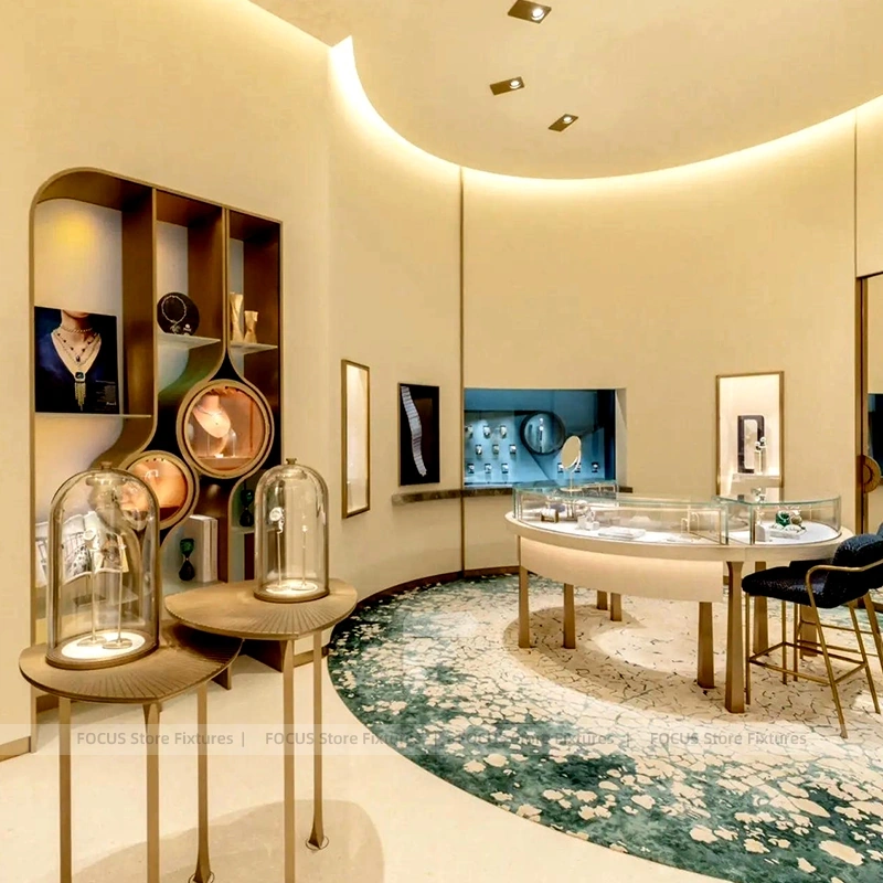 Sophisticated Beige Jewelry Island Showcase Set