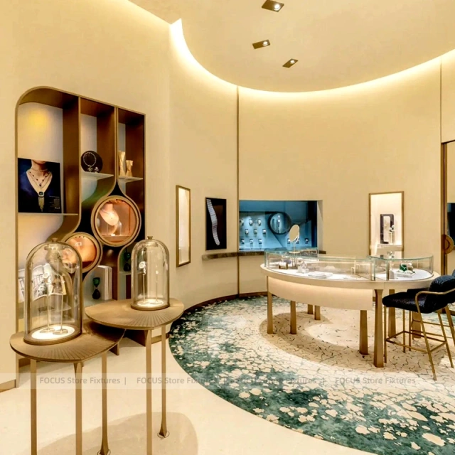 Sophisticated Beige Jewelry Island Showcase Set