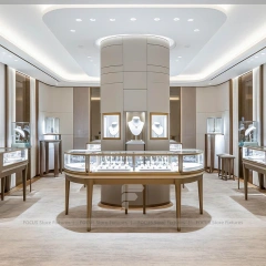 Sophisticated Beige Jewelry Showcase Counter Set