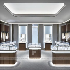 Sophisticated Beige Jewelry Showcase Counter Set