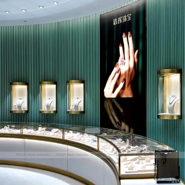 Sophisticated Cream Jewelry Feature Wall Display