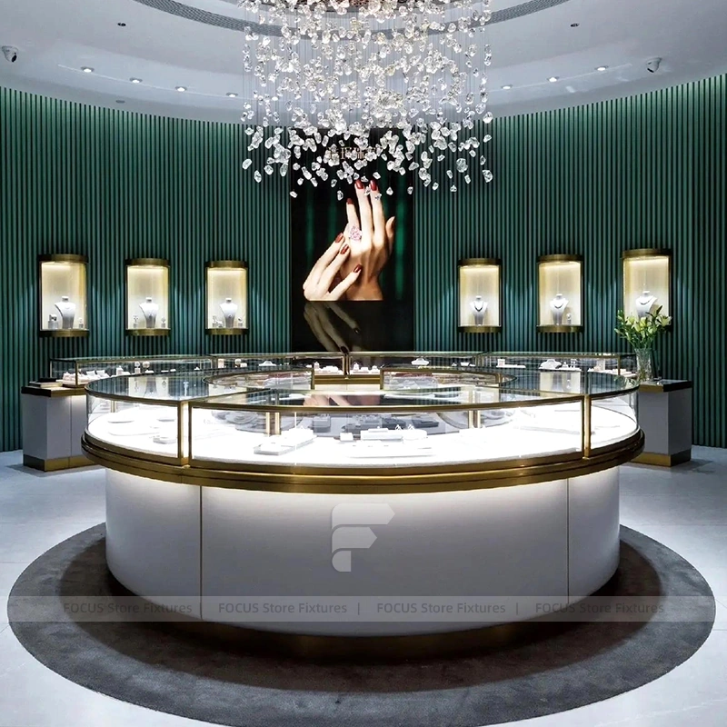 Sophisticated Cream Jewelry Feature Wall Display