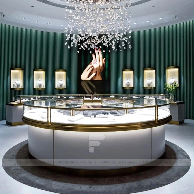 Sophisticated Cream Jewelry Feature Wall Display
