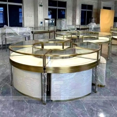 Sophisticated Marble Accent Jewelry Feature Wall Display