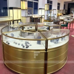 Sophisticated Marble Accent Jewelry Feature Wall Display