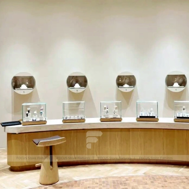 Sophisticated White Jewelry Island Showcase Set