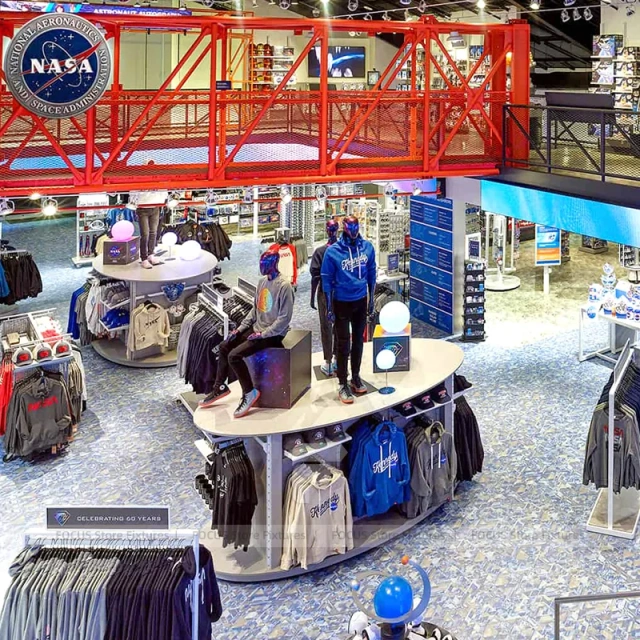 Space Theme Apparel Round Display
