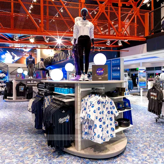 Space Theme Apparel Round Display