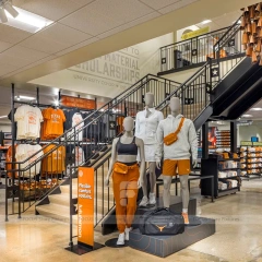 University Sports Merchandise Shelving Display