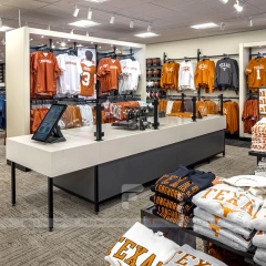 University Sports Merchandise Shelving Display