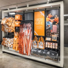 University Sports Merchandise Shelving Display