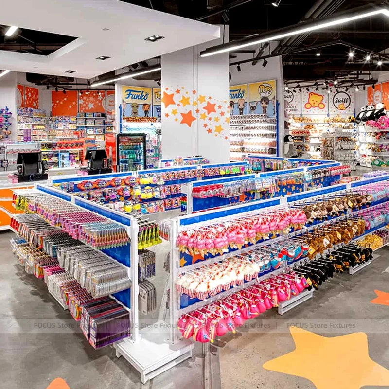 White Candy Gondola Shelving Display