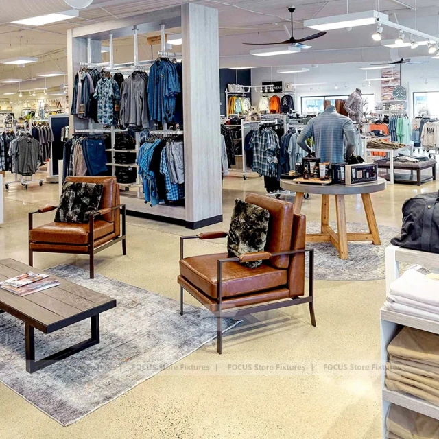 White Fashion Apparel Table Display