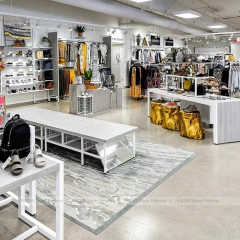 White Fashion Apparel Table Display