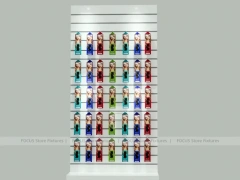 Black Framed Double Sided Hair Extension Display Wall for Beauty Store
