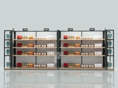 Black Framed Dual Panel Hair Extension Display Wall for Beauty Store