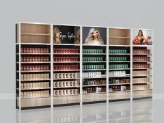 Multi Bay Beauty Supply Product and Wig Display Wall for Beauty Store