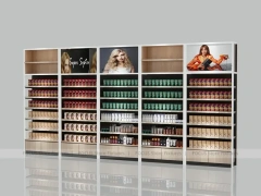 Multi Bay Beauty Supply Product and Wig Display Wall for Beauty Store