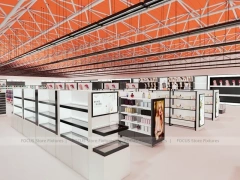 Open Beauty Supply Department Store Shelving Layout for Wig Shop
