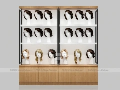 White Wig Display Wall Shelving with Mannequin Ledges for Beauty Store